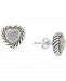 Effy Diamond Pave Heart Stud Earrings (1/5 ct. t. w. ) in Sterling Silver & 18k Gold