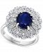 Effy Sapphire (2-7/8 ct. t. w. ) & Diamond (1/2 ct. t. w. ) Statement Ring in 14k White Gold