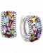 Effy Multi-Gemstone Small Huggie Hoop Earrings (1-1/2 ct. t. w. ) in Sterling Silver, 0.61"