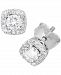 Lab-Created Diamond Halo Stud Earrings (1/2 ct. t. w. ) in Sterling Silver