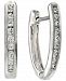 Diamond Extra Small Hoop Earrings (1/6 ct. t. w. ) in 10k White Gold, 0.43"