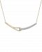 Diamond Pave & Loop 17" Statement Necklace (1/4 ct. t. w. ) in 10k Gold