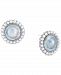 Blister Shell & Cultured Freshwater Pearl (2-1/2mm) Stud Earrings in Sterling Silver