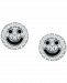 Giani Bernini Cubic Zirconia & Enamel Smiley Face Stud Earrings in Sterling Silver, Created for Macy's
