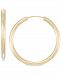 Italian Gold Small Highly Polished Flex Hoop Earrings in 14k Gold