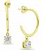 Giani Bernini Cubic Zirconia Dangle Hoop Earrings in 18k Gold-Plated Sterling Silver, Created for Macy's