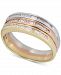 Diamond Baguette Tricolor Stack-Look Statement Ring (1/3 ct. t. w. ) in 14k Gold, White Gold & Rose Gold