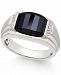 Men's Onyx (4-1/2 ct. t. w. ) and Diamond Accent Ring in Sterling Silver