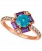Le Vian Baguette Frenzy Blueberry Zircon (1-1/3 ct. t. w. ), Grape Amethyst (3/8 ct. t. w. ) & Nude Diamonds (1/4 ct. t. w. ) Statement Ring in 14k Rose Gold