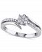 Diamond Cluster Swirl Engagement Ring (1/5 ct. t. w. ) in 14k White Gold