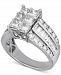 Diamond Princess Cluster Engagement Ring (3 ct. t. w. ) in 14k White Gold