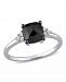 Black and White Diamond (1 1/3 ct. t. w. ) Engagement Ring in 14k White Gold