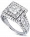 Diamond Princess Quad Cluster Halo Engagement Ring (2 ct. t. w. ) in 14k White Gold