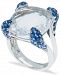 White Quartz (14-1/2ct) Blue Sapphire (2-1/4 ct. t. w. ) Ring in Sterling Silver