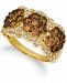 Le Vian Chocolate Diamond (1-3/4 ct. t. w. ) & Nude Diamond (1/2 ct. t. w. ) Triple Cluster Ring in 14k Gold