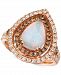 Le Vian Neopolitan Opal (1-1/3 ct. t. w. ) & Diamond (1-1/20 ct. t. w. ) Pear Double Halo Ring in 14k Rose Gold
