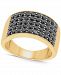 Men's Black Diamond Ring (2 ct. t. w. ) in 14k Gold-Plated Sterling Silver