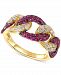 Le Vian Passion Ruby (1 ct. t. w. ) & Nude Diamond (1/2 ct. t. w. ) Link Ring in 14k Gold