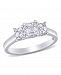 Asscher-Cut Certified Diamond (1 1/2 ct. t. w. ) 3- Stone Engagement Ring in 14k White Gold