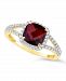 Garnet (2 ct. t. w. ) and Created White Sapphire (1/4 ct. t. w. ) Ring in 10k Yellow Gold