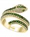 Effy Tsavorite (1/2 ct. t. w. ) & Diamond (3/8 ct. t. w. ) Snake Ring in 14k Gold