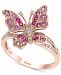 Effy Pink Sapphire (3/8 ct. t. w. ) & Diamond (1/10 ct. t. w. ) Ring in 14k Rose Gold