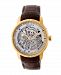 Heritor Automatic Ryder Brown & Gold & Silver Leather Watches 44mm