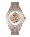 Reign Dantes Automatic White Dial, Skeleton Dial Silver Stainless Steel Watch 47mm