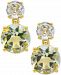 Prasiolite (5-3/4 ct. t. w. ) & White Quartz (1-1/3 ct. t. w. ) Drop Earrings in 14k Gold-Plated Sterling Silver