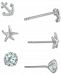 Giani Bernini 3-Pc. Set Cubic Zirconia Nautical-Themed Stud Earrings in Sterling Silver, Created for Macy's