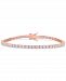 Lab-Created Moissanite Tennis Bracelet (5-1/10 ct. t. w) in 18k Rose Gold-Plated Sterling Silver