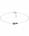 Giani Bernini Purple Cubic Zirconia Graduating Three Stone Chain Ankle Bracelet in Sterling Silver, Created for Macy's