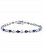 Lab-Created Blue Sapphire (5-1/4 ct. t. w. ) & Lab-Created White Sapphire (5-1/4 ct. t. w. ) Link Bracelet in Sterling Silver