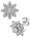 Diamond Cluster Stud Earrings (1/10 ct. t. w. ) in Sterling Silver