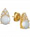 Opal (1-3/4 ct. t. w. ) & Diamond (1/3 ct. t. w. ) Stud Earrings in 14k Gold