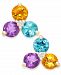Multi-Gemstone (1-5/8 ct. t. w. ) & Diamond Accent Stud Earrings in 14k Gold