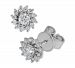 Diamond Flower Stud Earrings (3/8 ct. t. w. ) in 14k White Gold