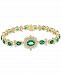 Effy Emerald (6-3/8 ct. t. w. ) & Diamond (1-1/5 ct. t. w. ) Link Bracelet in 14k Gold