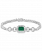 Effy Emerald (1-3/8 ct. t. w. ) & Diamond (3/4 ct. t. w. ) Link Bracelet in 14k White Gold