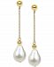 Cultured Baroque Freshwater Pearl (11-13mm) Drop Earrings in 14k Gold