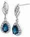 Sapphire (1 ct. t. w. ) & Diamond (1/3 ct. t. w. ) Drop Earrings in 14k White Gold
