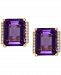 Amethyst (4-1/5 ct. t. w. ) and Diamond Accent Stud Earrings in 14k Gold