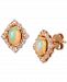 Le Vian Neopolitan Opal (7/8 ct. t. w. ) & Vanilla Diamond (1/4 ct. t. w. ) Stud Earrings in 14k Rose Gold