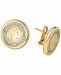 Diamond Two-Tone Coin Stud Earrings (1/2 ct. t. w. ) in Sterling Silver & 18k Gold-Plate