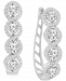 Diamond Swirl Leverback Hoop Earrings (1-1/2 ct. t. w. ) in 14k White Gold