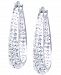 Giani Bernini Crystal Pave In & Out Oval Hoop Earrings in Sterling Silver, Created for Macy's