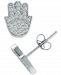 Giani Bernini Cubic Zirconia Hamsa Hand Stud Earrings in Sterling Silver, Created for Macy's