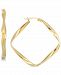 Simone I. Smith Twisted Square Hoop Earrings in 18k Gold over Sterling Silver