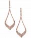 Pave Rose by Effy Diamond Drop Earrings (1/3 ct. t. w. ) in 14k Rose Gold