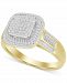 Diamond Baguette Halo Ring (1/2 ct. t. w. ) in 10k Gold